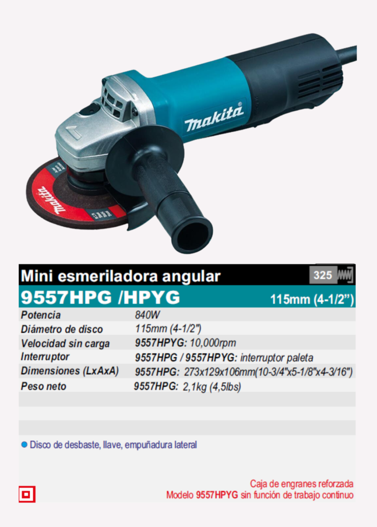 Mini esmeriladora 9557HPG